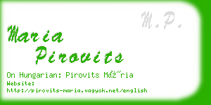 maria pirovits business card